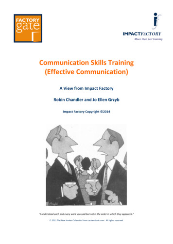 Communication Skills Training (Effective Communication)