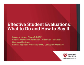 Effective Student Evaluations: What To Do And How To Say It