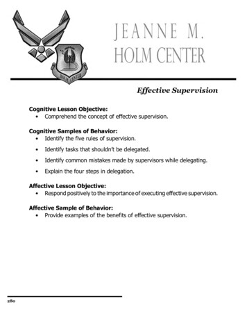 Effective Supervision - University Of Notre Dame