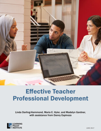 Effective Teacher Professional Development