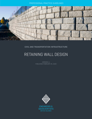 EGBC Retaining Wall Design