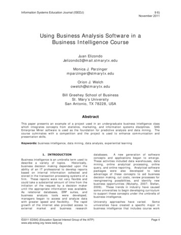 Using Business Analysis Software In A Business .