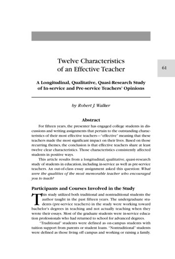 Twelve Characteristics Of An Effective Teacher