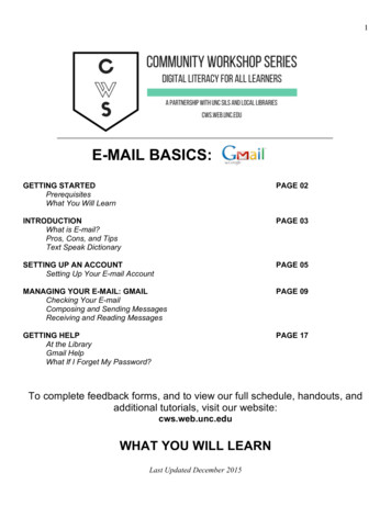 E-MAIL BASICS