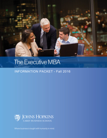 The Executive MBA - Carey Business School