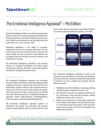 The Emotional Intelligence Appraisal Me Edition