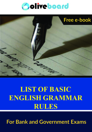 Basic English Grammar Rules Free English E-book