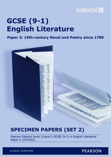 GCSE (9-1) English Literature - Edexcel