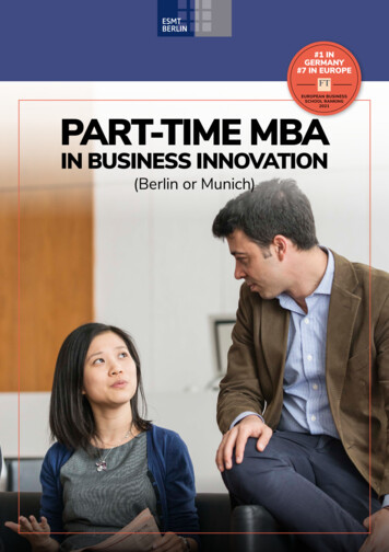 PART-TIME MBA - Esmt.berlin