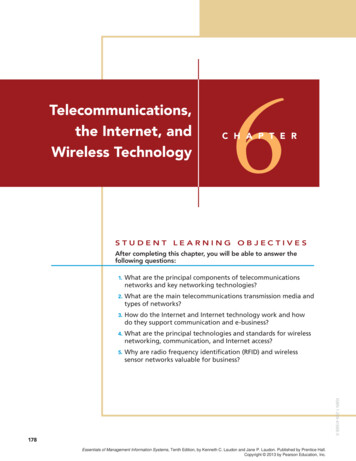 Telecommunications, The Internet, And CHAPTER Wireless .