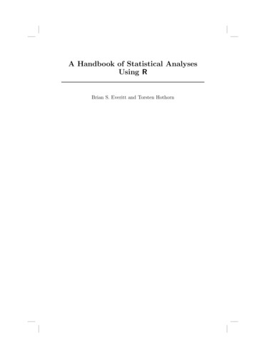 A Handbook Of Statistical Analyses Using R