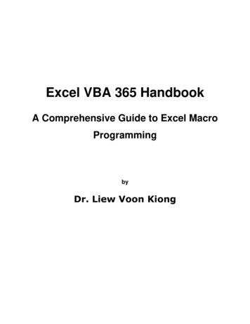 Excel VBA 365 Handbook - Excel VBA Tutorial