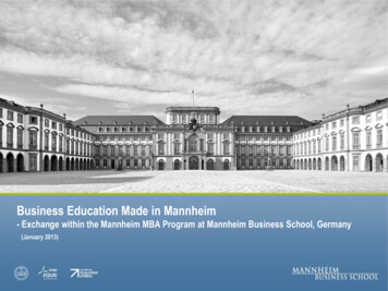 Business Education Made In Mannheim