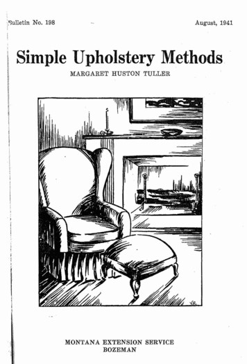 Simple Upholstery Methods
