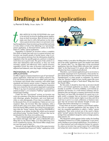 Drafting A Patent Application