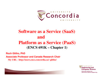 Software As A Service (SaaS) And Platform As A Service (PaaS)