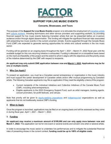 SUPPORT FOR LIVE MUSIC EVENTS - Microsoft