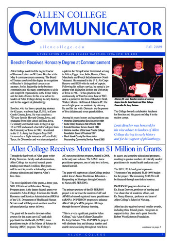 Beecher Receives Honorary Degree At Commencement - Allen College