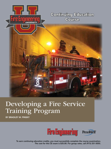 Developing A Fire Service Training Program