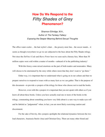 Fifty Shades Synopses - How To Respond Document