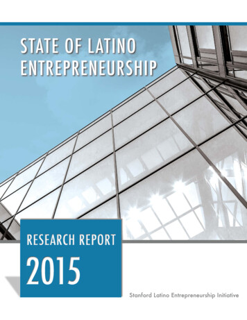 STATE OF LATINO ENTREPRENEURSHIP - Immigration Research