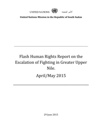 Flash Human Rights Report On The Escalation Of Fighting In .