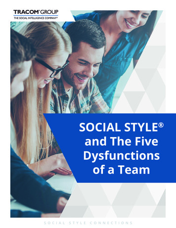 SOCIAL STYLE And The Five Dysfunctions Of A Team