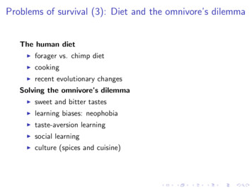 Problems Of Survival (3): Diet And The Omnivore’s Dilemma