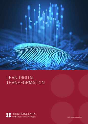 LEAN DIGITAL TRANSFORMATION - Lean Management 