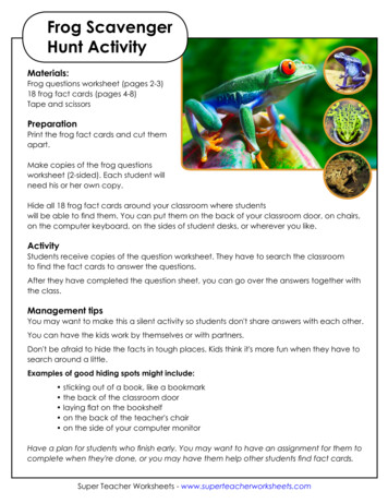 Frog Scav Hunt - Super Teacher Worksheets