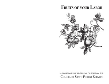 Fruits Of Your Labor Cookbook - Colorado State University
