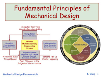 Fundamental Principles Of Mechanical Design