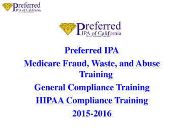 Fraud, Waste, And Abuse Training - Preferred IPA