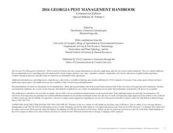 2016 Georgia Pest Management Handbook - Uga