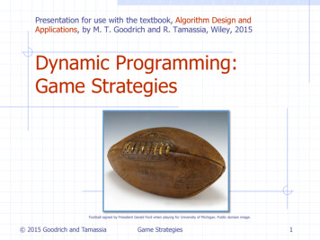 Dynamic Programming: Game Strategies