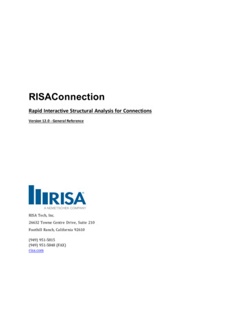 General Reference Connection - RISA