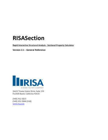 General Reference Section - RISA
