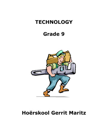 TECHNOLOGY Grade 9 - Tegnologie