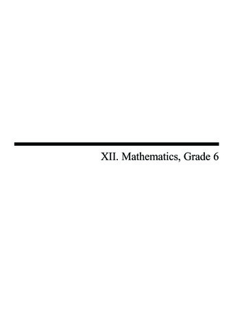 XII. Mathematics, Grade 6