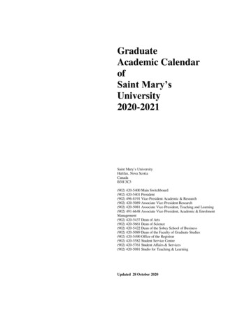 Graduate Of Saint Mary's University 2020-2021