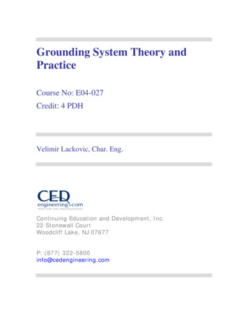 Grounding System Theory And Practice - CED Engineering