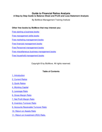 Guide To Financial Ratios Analysis - Free Business Books PDF
