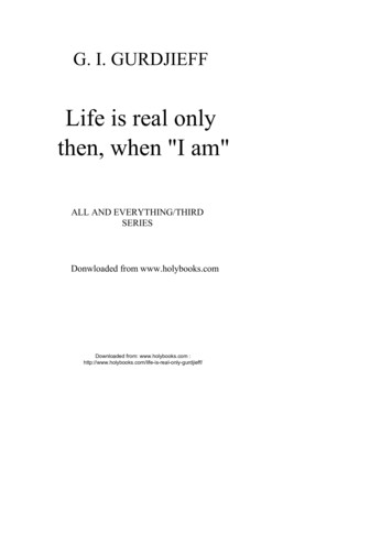 Life Is Real Only Then, When 'I Am'