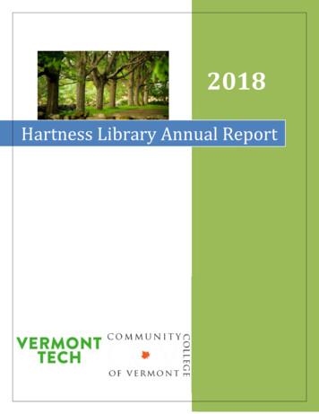 Hartness Library Annual Report - Vermont State Colleges