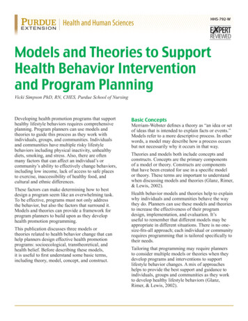 Models And Theories To Support Health Behavior .