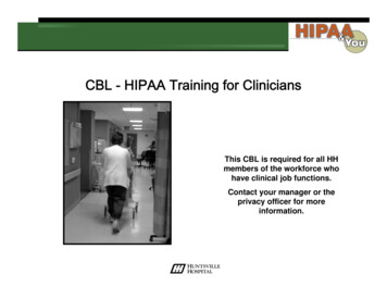 CBL -HIPAA Training For Clinicians - PC\ MAC