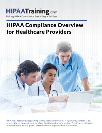 HIPAA Compliance Overview For Healthcare Providers