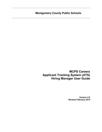 MCPS Careers Applicant Tracking System (ATS) Hiring Manager User Guide
