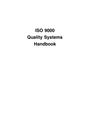 ISO 9000 Quality Systems Handbook - PQM-online