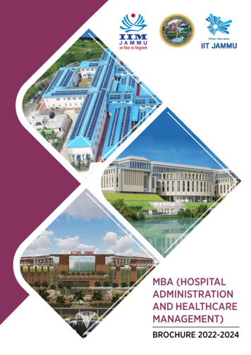Mba (Hospital Administration And Healthcare